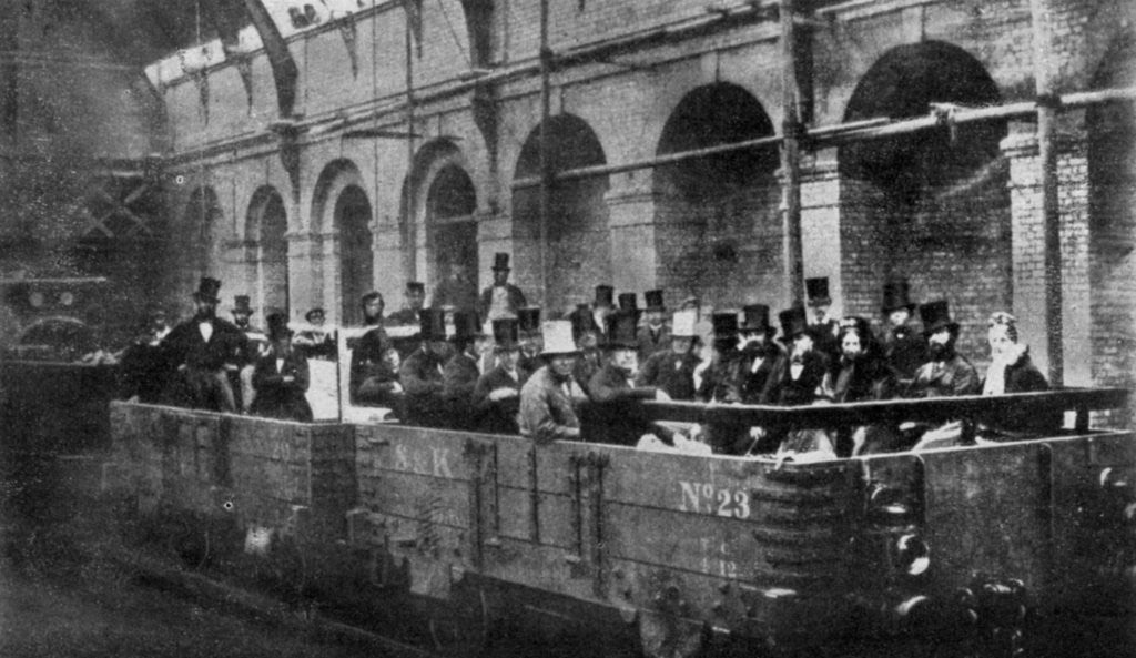 Detail of Prime Minister William Gladstone opens the Metropolitan Railway, London by Anonymous