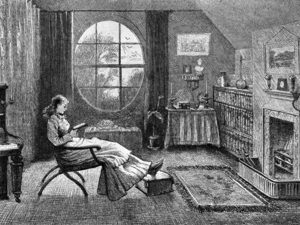 Detail of A female student at Cambridge University by Anonymous