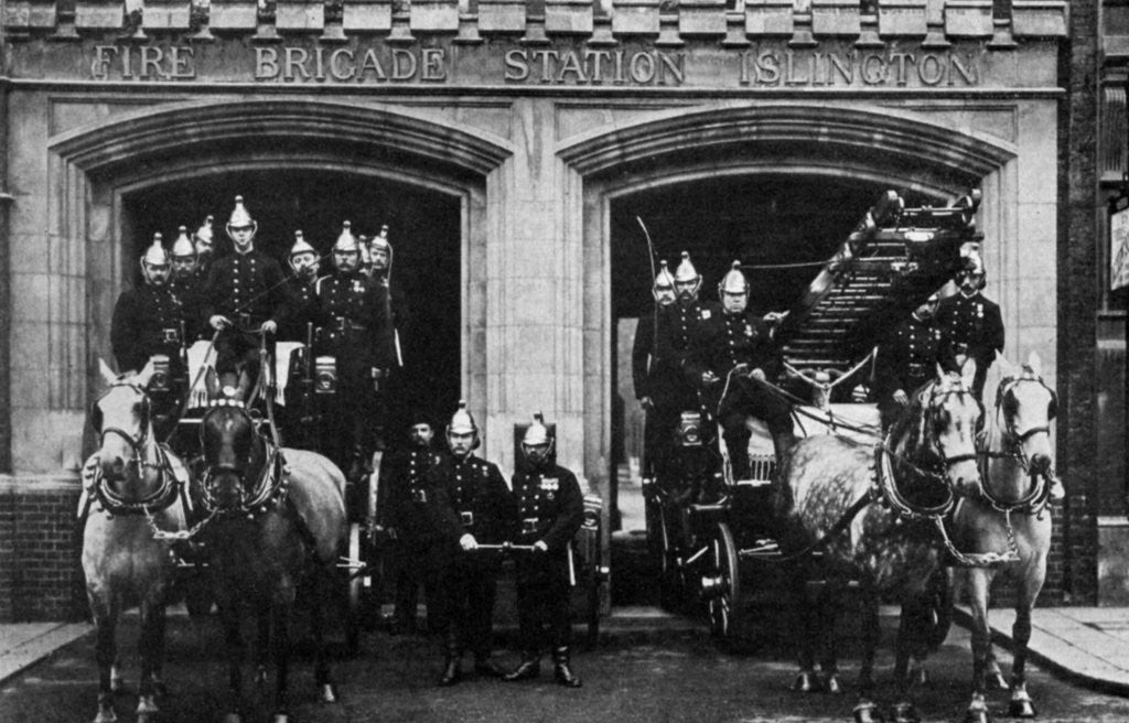 Detail of Islington fire brigade, London by Anonymous