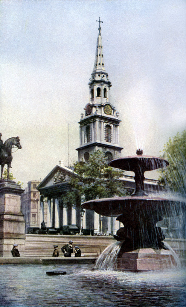 Detail of Church of St Martin-in-the-Fields, Trafalgar Square, London by Herbert Felton