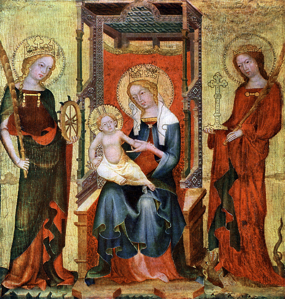Detail of Madonna Between St Catherine and Margaret by Anonymous