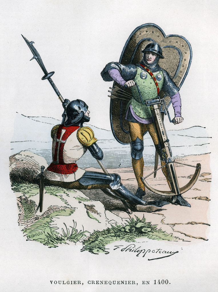 Detail of Soldiers by Felix Henri Emmanuel Philippoteaux