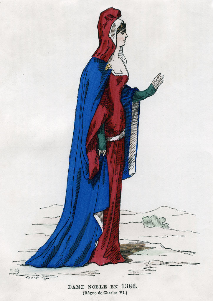 Detail of Noblewoman of the time of Charles VI of France by Petit