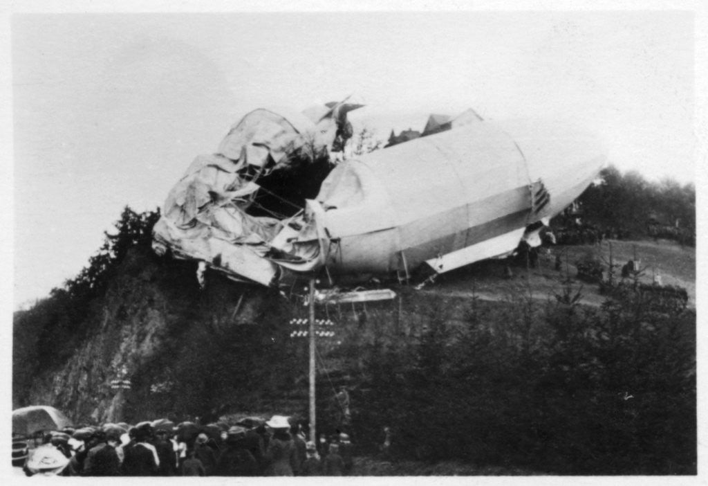 Detail of Army Zeppelin Z2 (LZ5) stranded near Weilburg during a storm, Germany by Anonymous