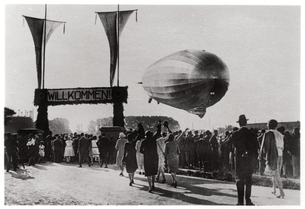 Detail of Zeppelin LZ 127 'Graf Zeppelin' landing at Friedrichshafen, Germany by Anonymous