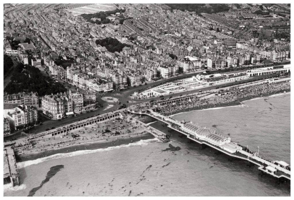 Detail of Aerial view of Brighton, Sussex, from a Zeppelin by Anonymous