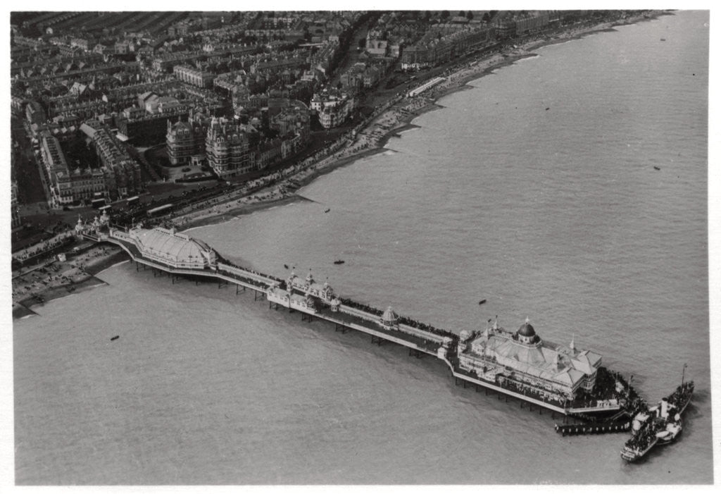 Detail of Aerial view of Eastbourne, Sussex, from a Zeppelin by Anonymous