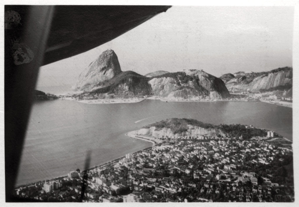 Detail of Aerial view of Rio de Janeiro, Brazil, from a Zeppelin by Anonymous