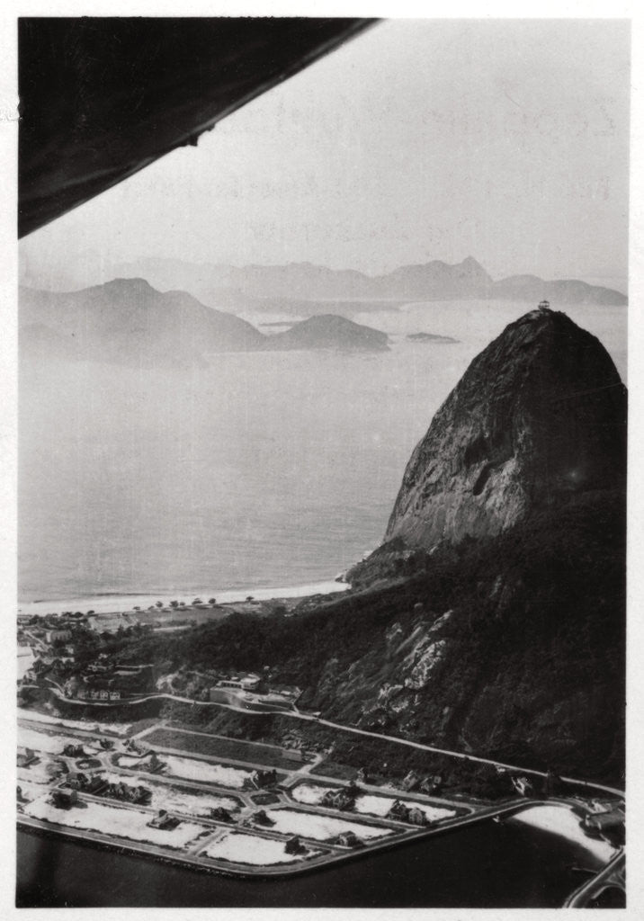Detail of Aerial view of Sugarloaf Mountain, Rio de Janeiro, Brazil, from a Zeppelin by Anonymous