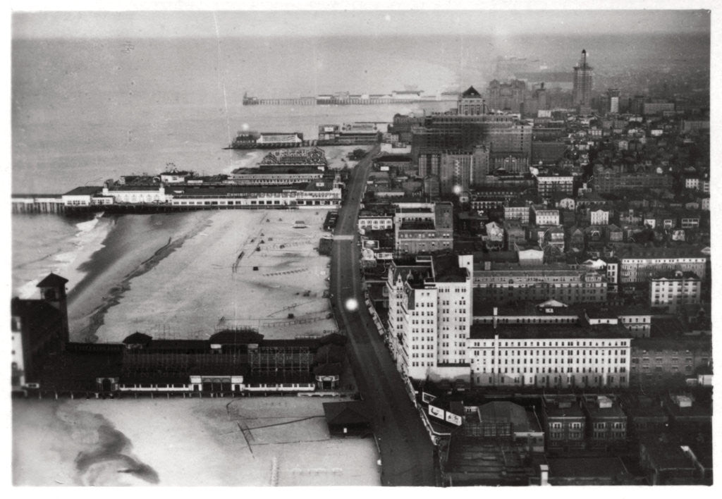 Detail of Aerial view of Atlantic City, New Jersey, USA, from a Zeppelin by Anonymous