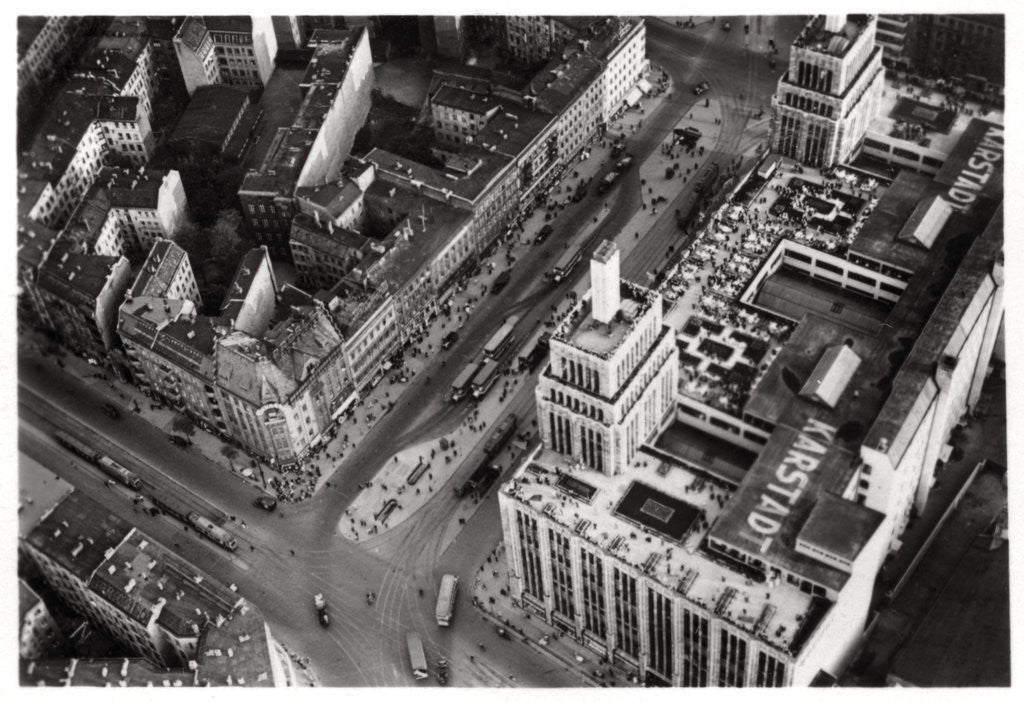 Detail of Aerial view of Hermannplatz, Berlin Neukoelln, Germany, from a Zeppelin by Anonymous