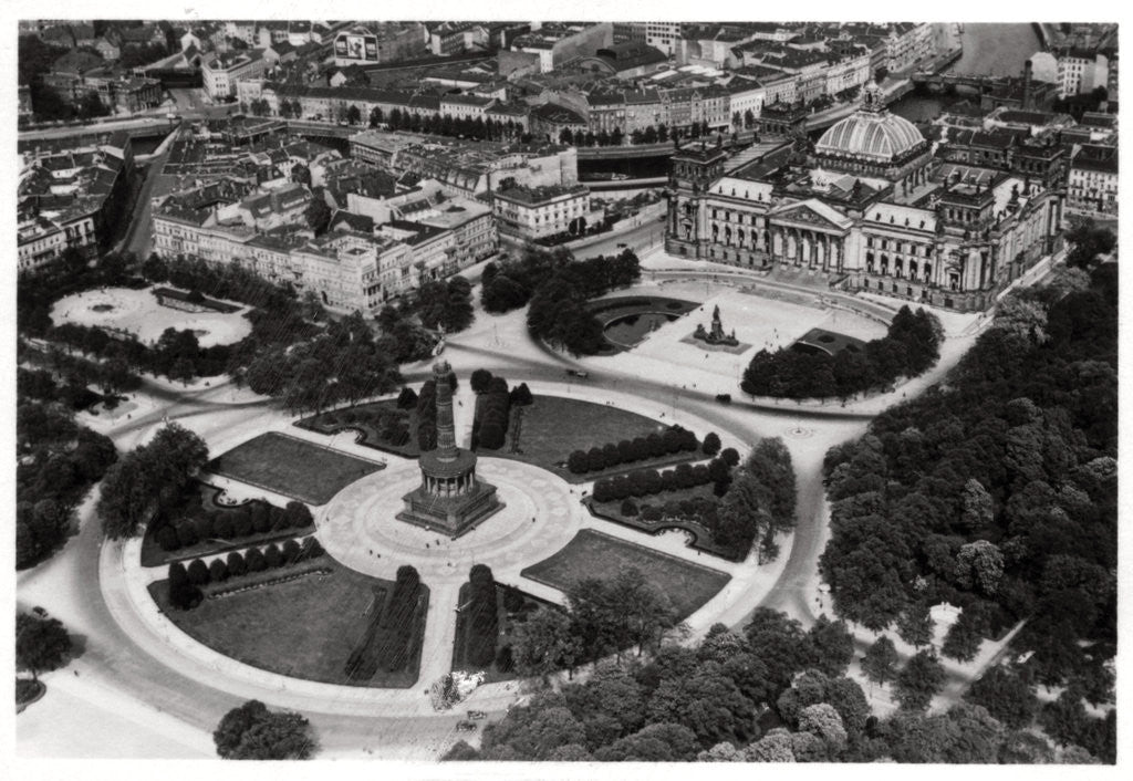 Detail of An aerial view of the Konigsplatz, Munich, Germany, from a Zeppelin by Anonymous