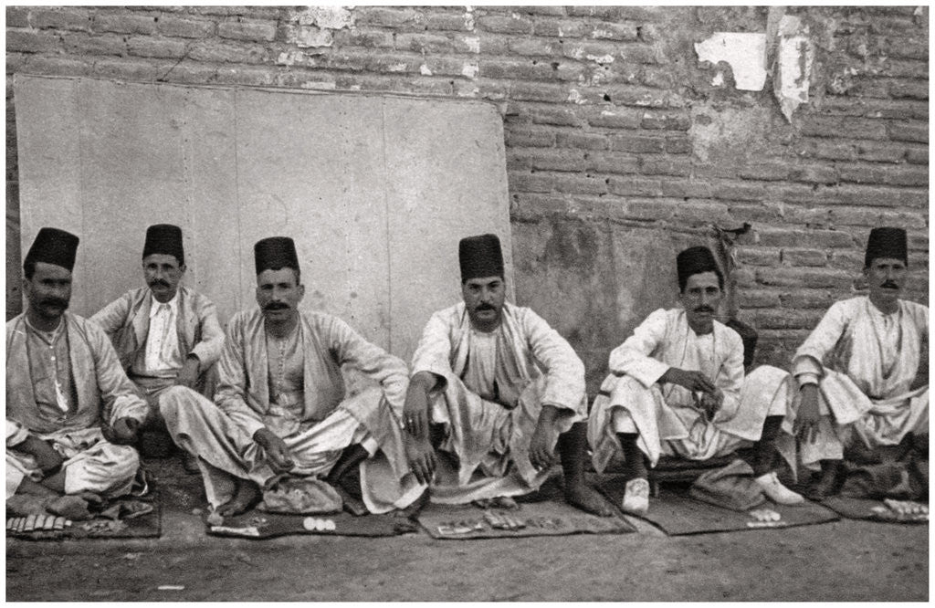 Detail of Turkish money changers, Baghdad, Iraq by A Kerim