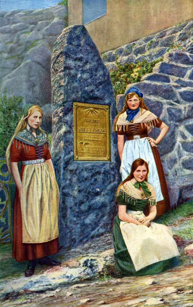 Detail of Girls of Strimi Island, Denmark by Danish Legation