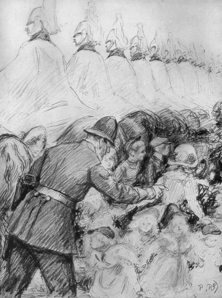 Detail of Children in the crowd at the proclamation of King George V by Anonymous