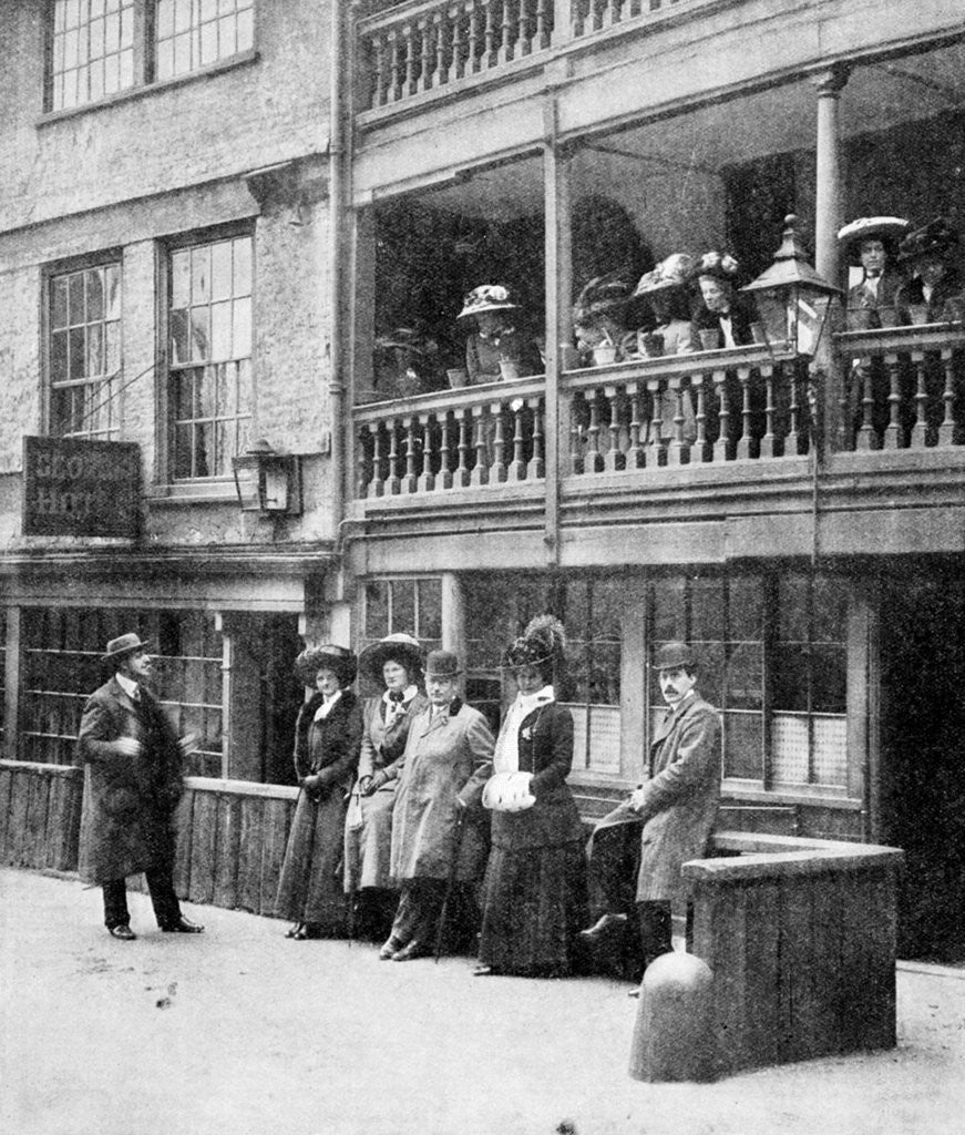 Detail of Americans in London, A Party at the George Hotel, Borough by Anonymous
