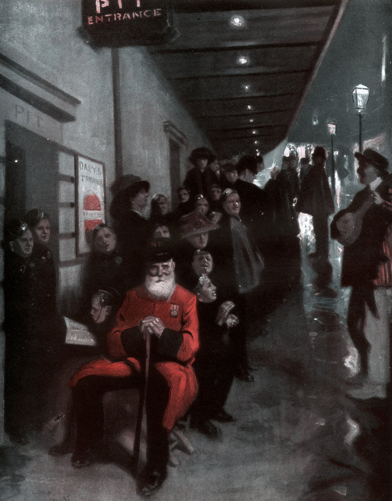 Detail of The Queue, the Pensioner and the Dollar Princess by Fred Leist