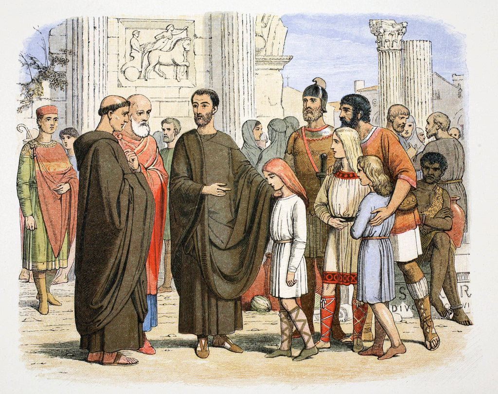 Detail of St Gregory the Great and the English slaves at Rome by James William Edmund Doyle