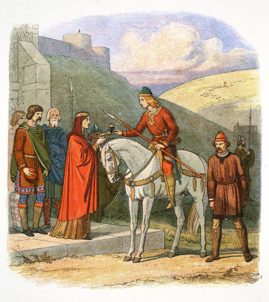 Detail of Edward the Martyr arriving at Corfe by James William Edmund Doyle