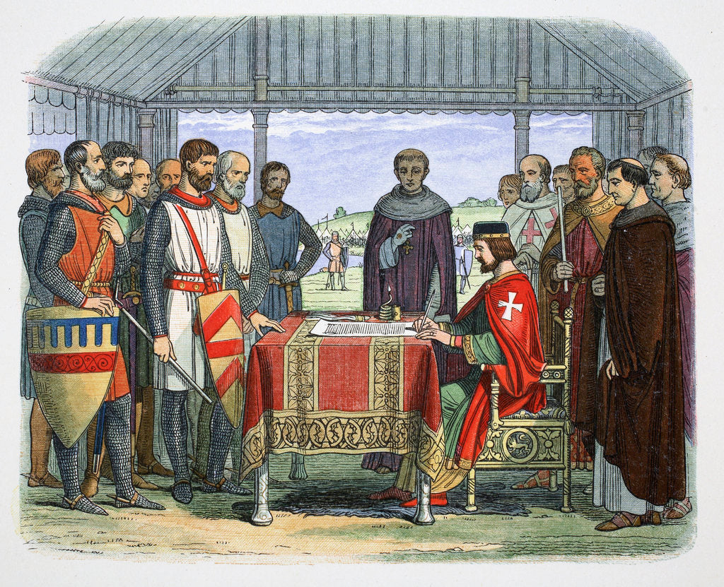 Detail of King John signs the Great Charter, Runnymede by James William Edmund Doyle
