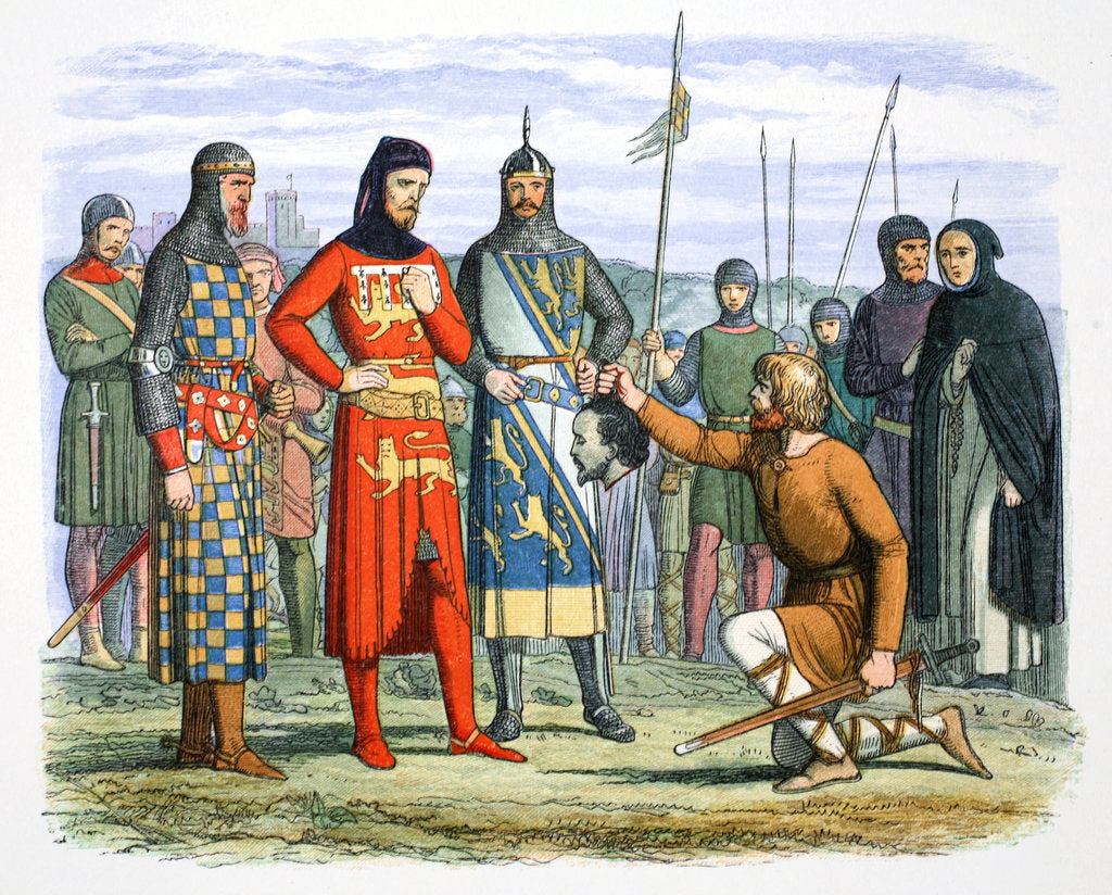 Detail of Piers Gaveston's head shown to the Earl of Lancaster by James William Edmund Doyle