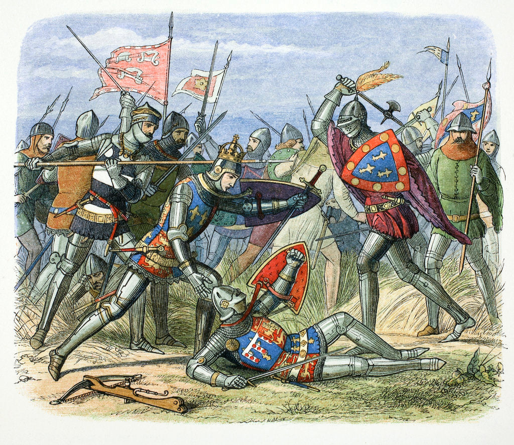 Detail of Henry V of England attacked by the Duke of Alencon at the Battle of Agincourt by James William Edmund Doyle