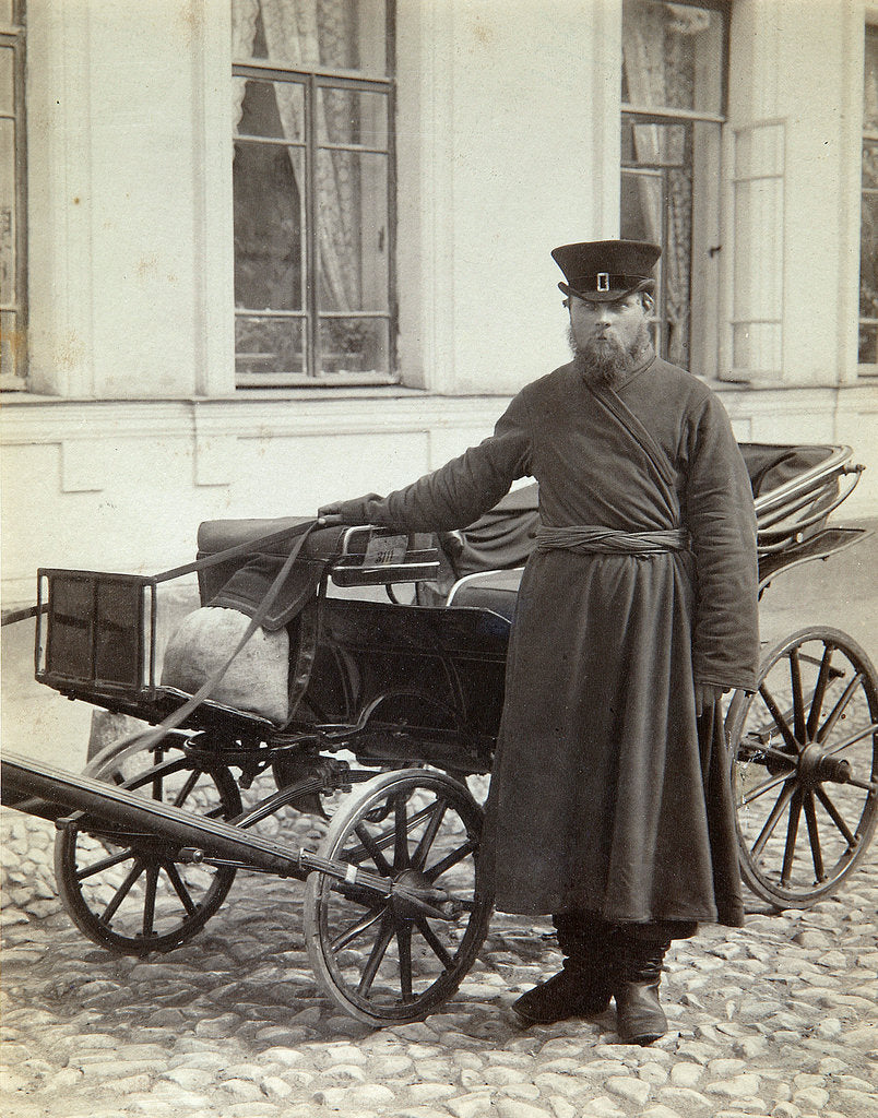 Detail of A coachman, 1890s. by Alexei Sergeevich Mazurin