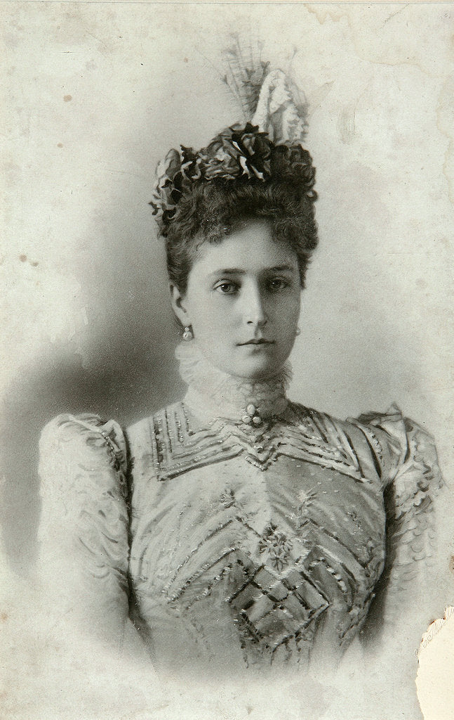 Detail of Tsarina Alexandra Fyodorovna, wife of Tsar Nicholas II of Russia, early 20th century by A Pasetti