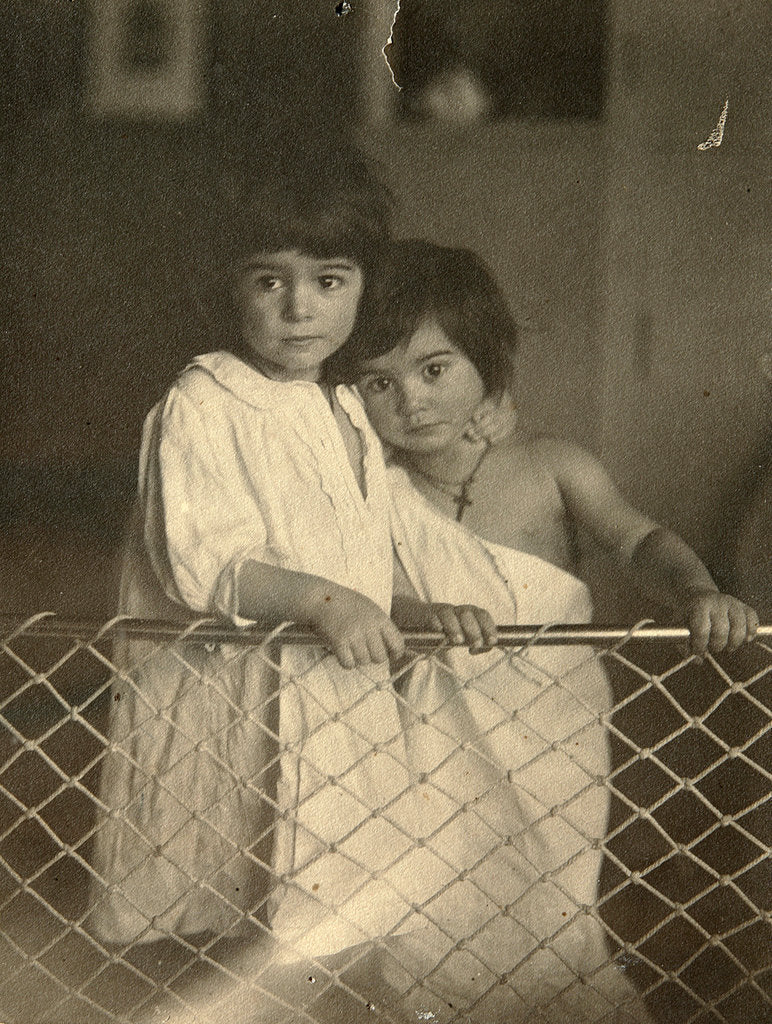 Detail of Portrait of two children, late 19th or early 20th century. by Leonid Andreyev