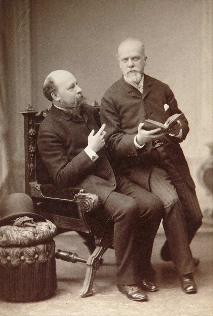 Detail of Russian artist Pavel Shukovsky and historian Alexander Onegin, Weimar, Germany, late 19th century. by Anonymous