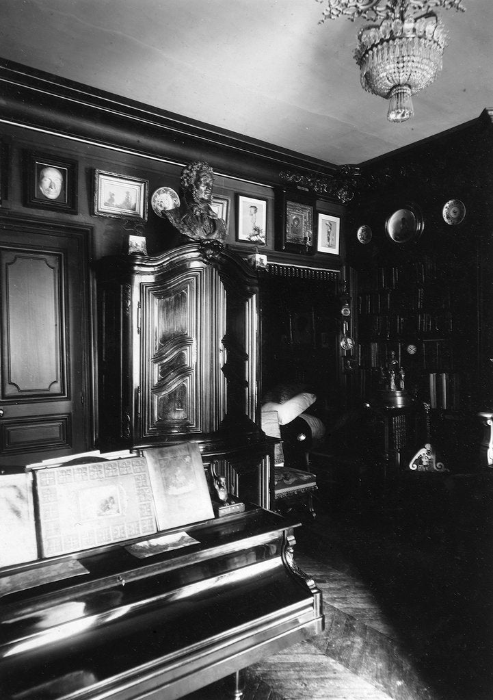 Detail of Interior of the Museum of the author and Historian Alexander Onegin in Paris, 1920s. by Anonymous