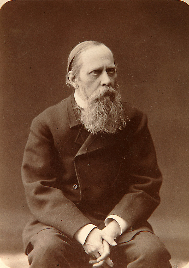 Detail of Mikhail Saltykov-Shchedrin, Russian author, 1880s by Konstantin Schapiro