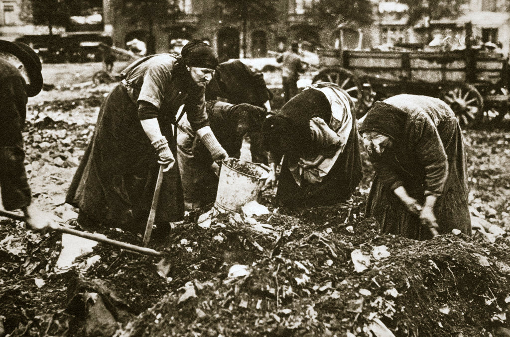 Detail of The poor of Berlin rummaging in refuse heaps by Anonymous