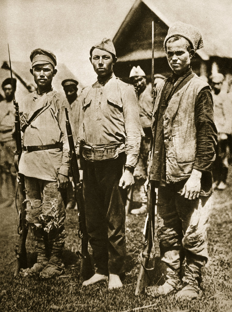 Detail of Types of revolutionary soldiers in the Russian army, c1917-c1918 by Unknown