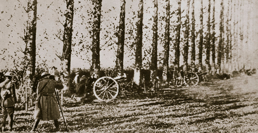 Detail of Filming the last shot fired before the Armistice by Anonymous