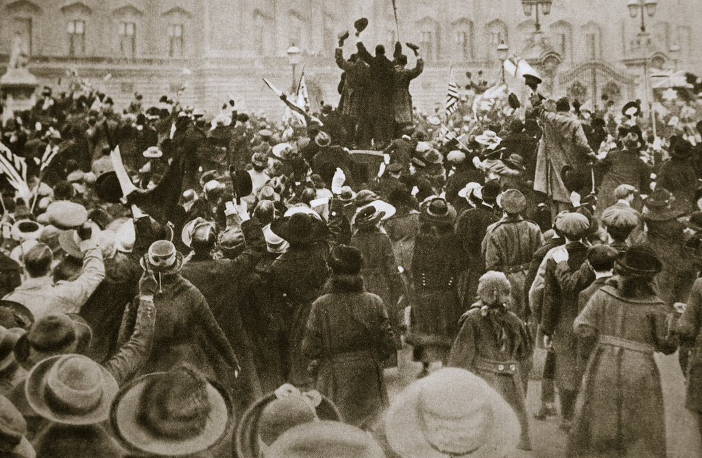 Detail of Celebrating the end of the First World War, London, November 1918 by Unknown