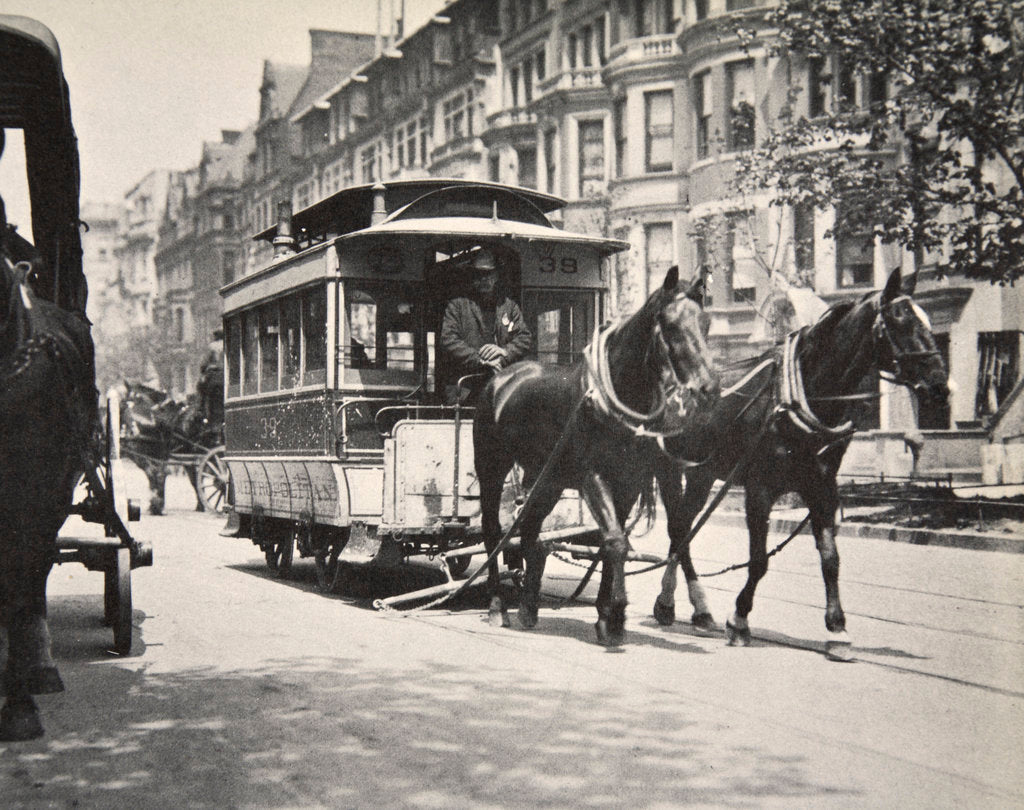 Detail of Horse-drawn tram by Anonymous