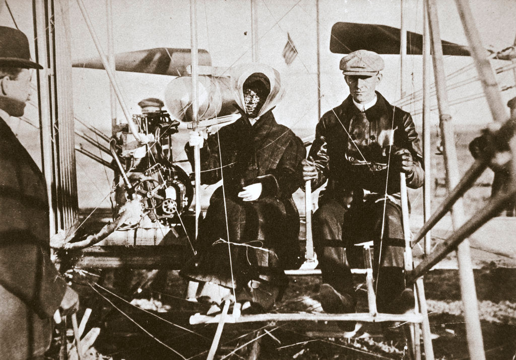 Detail of Wilbur Wright and his sister, Katherine by Anonymous