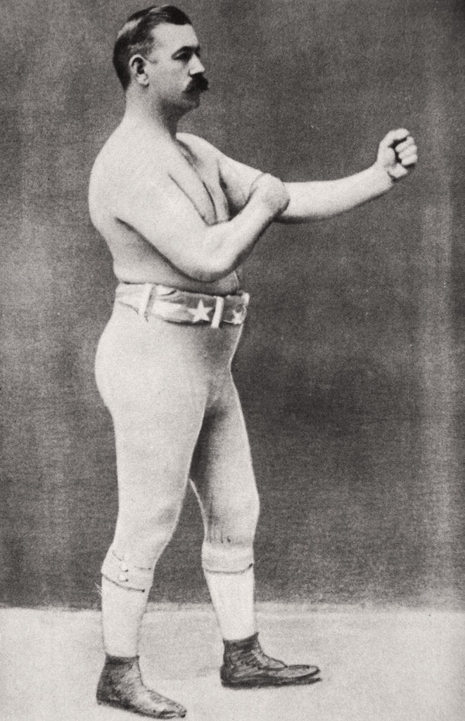Detail of John L Sullivan, American boxer, c1898 by Unknown
