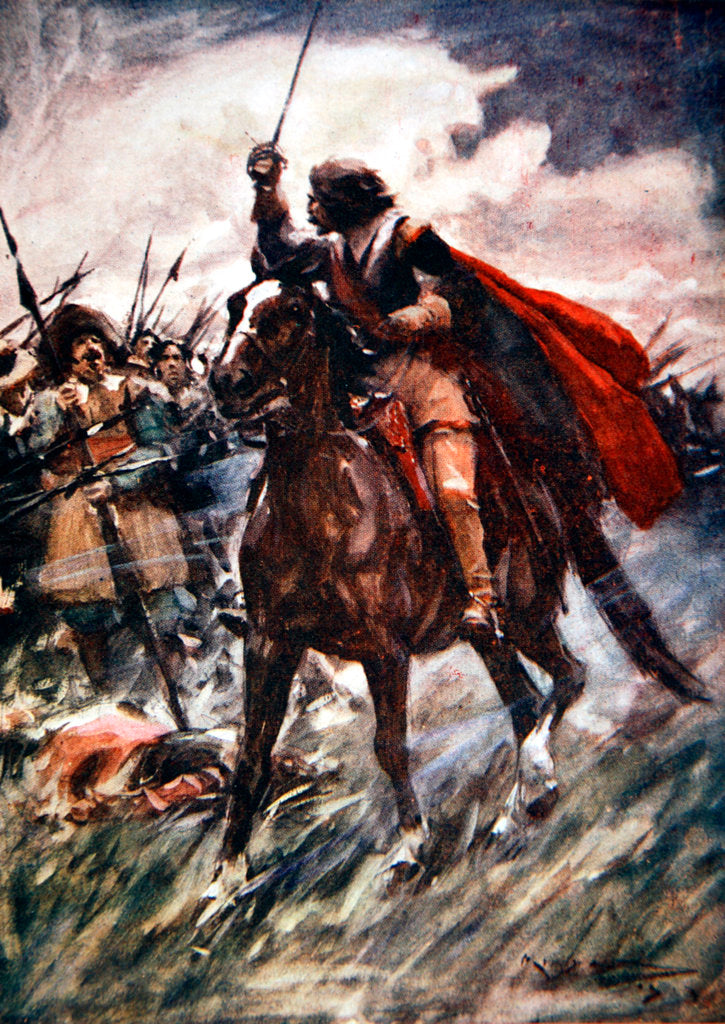 Detail of Albrecht von Wallenstein at the Battle of Lutzen by Arthur C. Michael