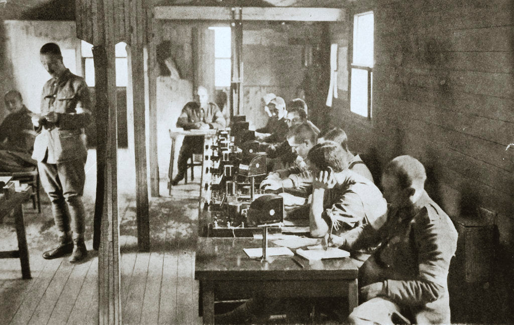 Detail of Interior of a signal exchange during the Battle of the Somme by Anonymous