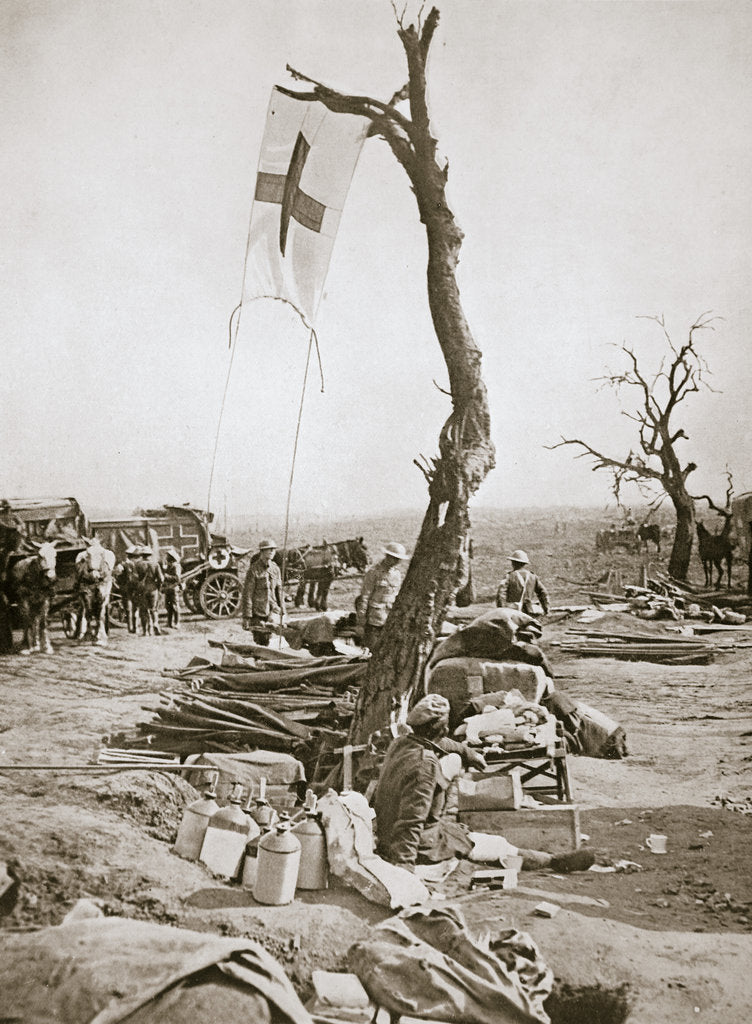 Detail of An advanced dressing station, Somme campaign, France, World War I, 1916 by Unknown
