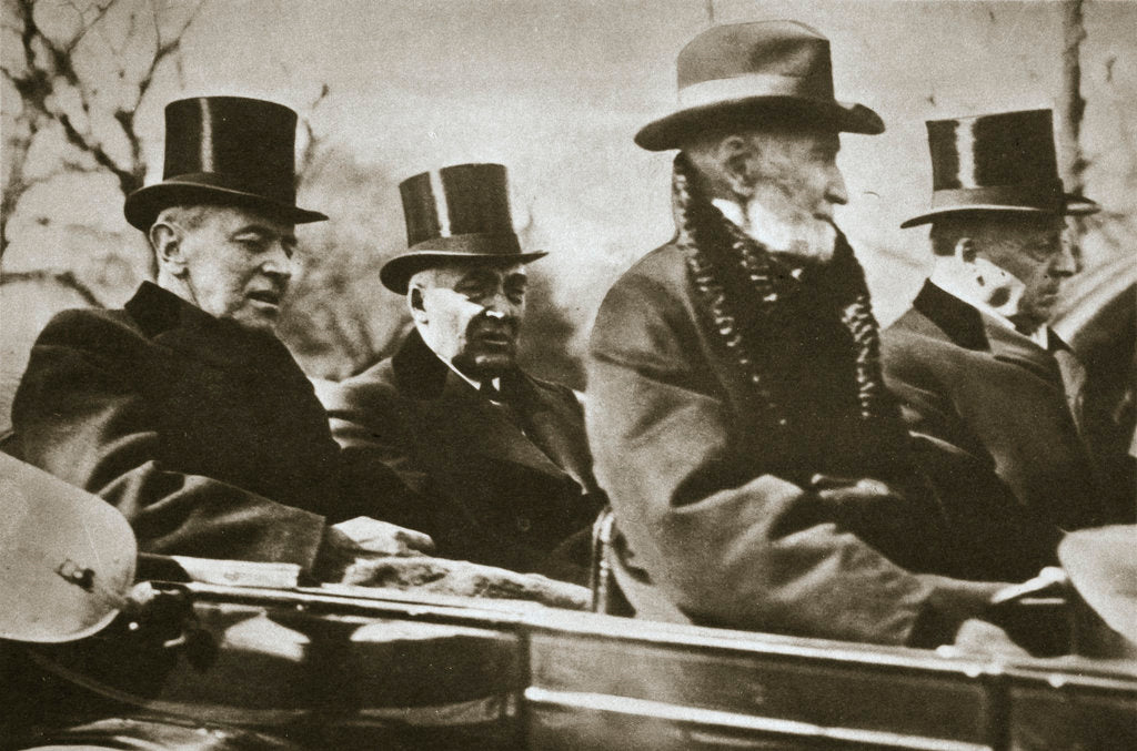 Detail of Presidents Wilson and Harding travelling to the Capitol by Anonymous