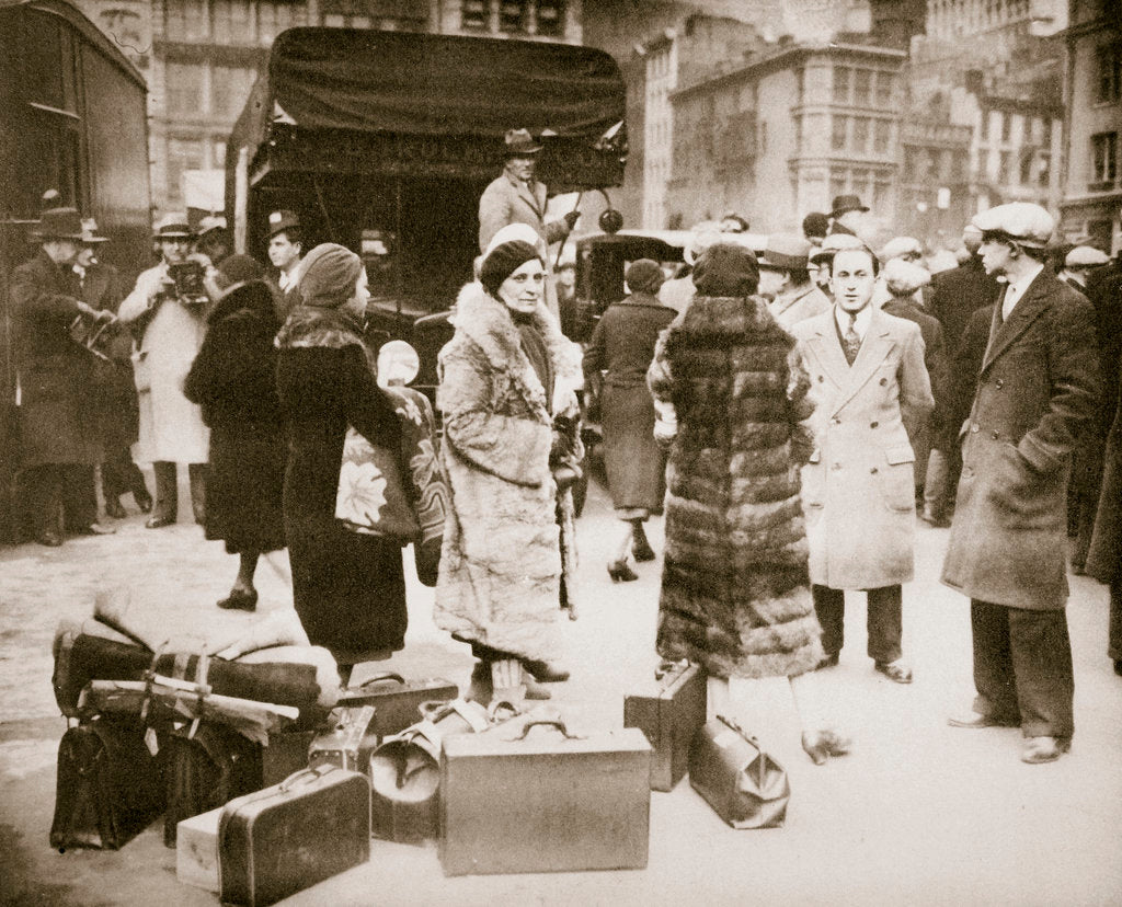 Detail of Radical 'hunger marchers' gathering in New York by Anonymous