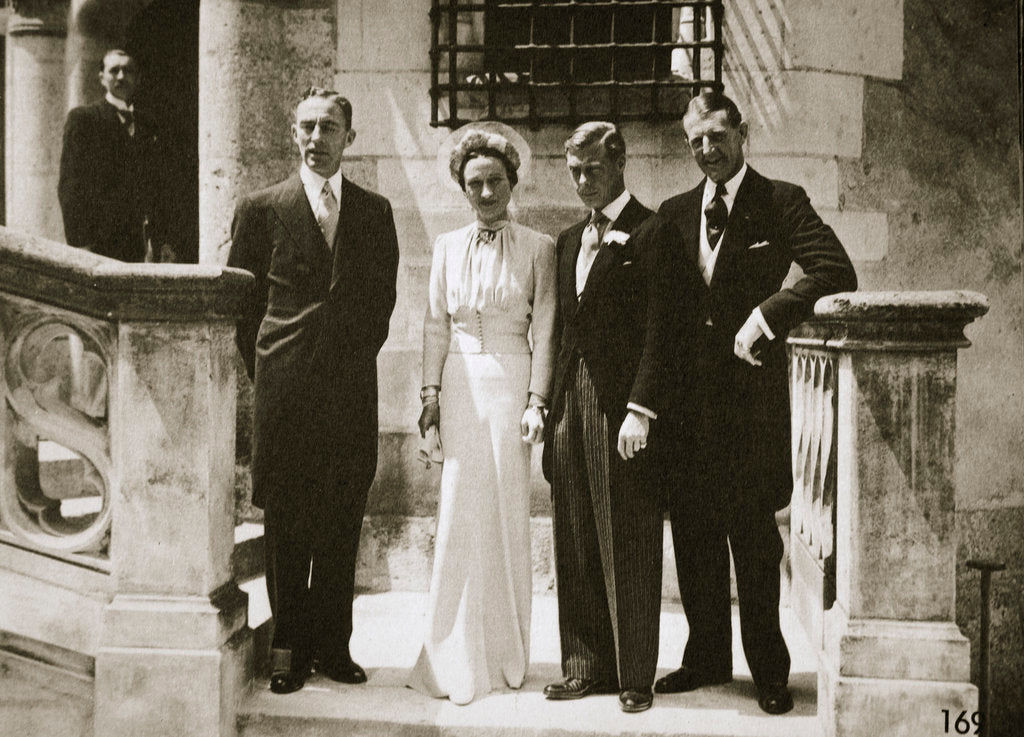 Detail of The wedding party at the marriage of the Duchess and Duke of Windsor by Anonymous