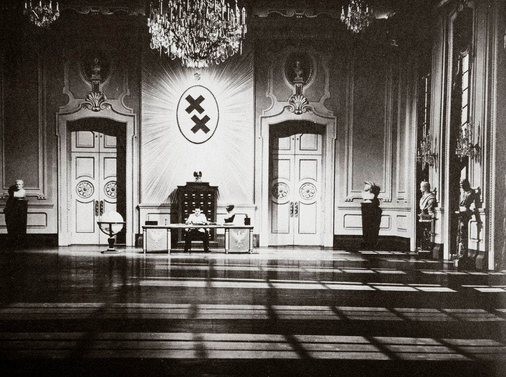 Detail of Charlie Chaplin portraying Adenoid Hynkel in the film 'The Great Dictator' by Anonymous