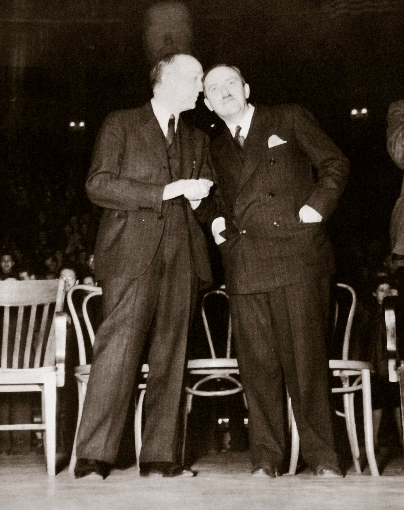 Detail of American Communist leaders William Foster and Earl Browder by Anonymous