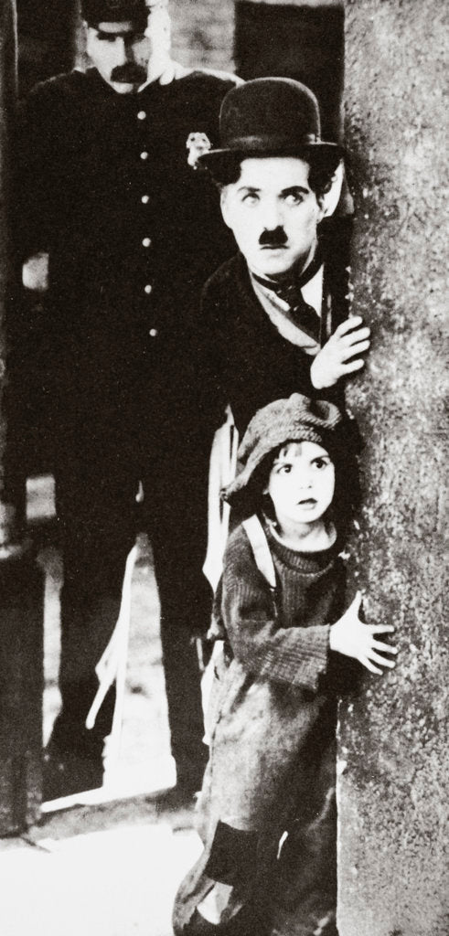 Detail of Charlie Chaplin and Jackie Coogan in 'The Kid' by Anonymous