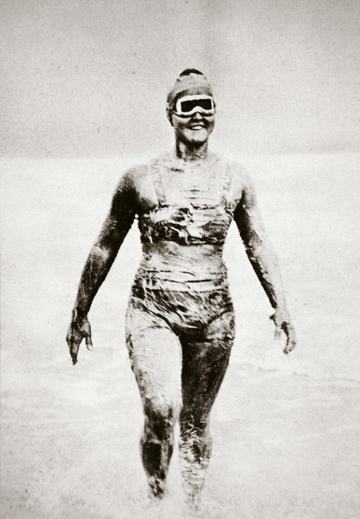 Detail of Gertrude Ederle, American swimmer, 1926 by Unknown
