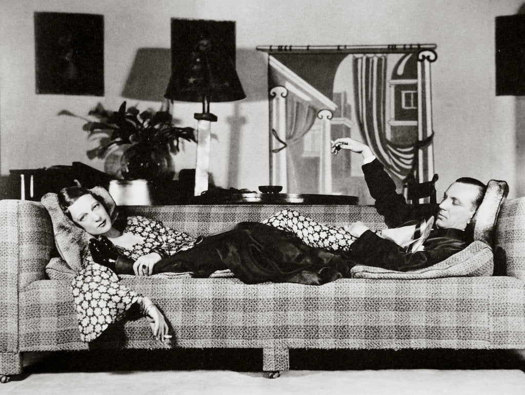 Detail of Noel Coward and Gertrude Lawrence in a scene from Private Lives, New York, USA, 1931 by Unknown